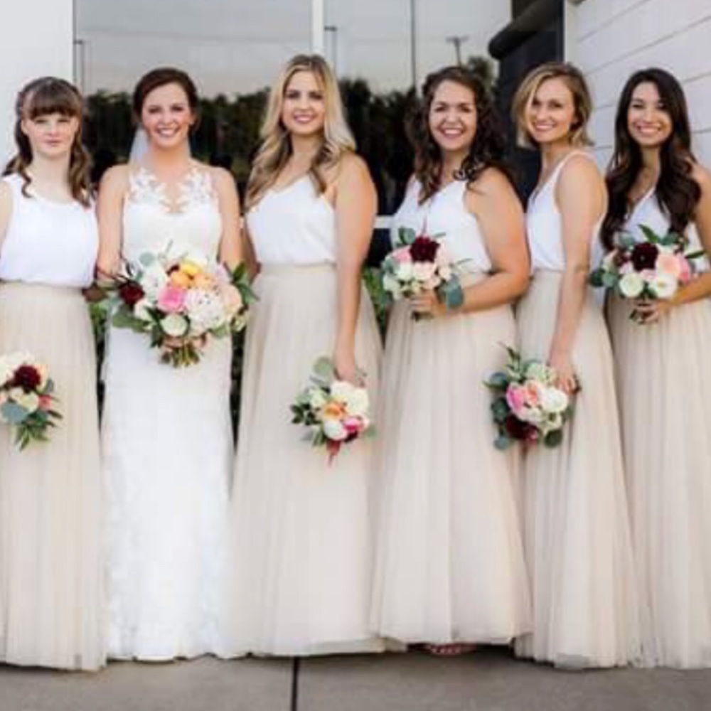 Revelry champagne tulle bridesmaid skirt